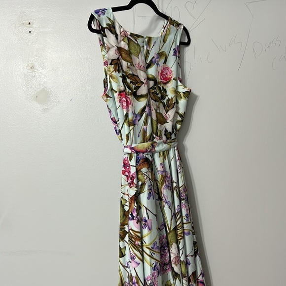 DN Designs Faux Wrap Floral with Asymmetric Hem Dress sz 14W - Picture 6 of 6